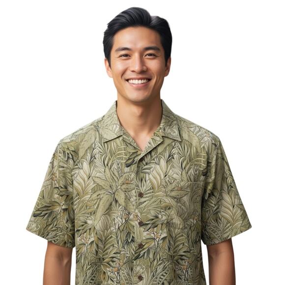 Tori Richard Honolulu Floral Hawaiian Button Down Shirt Top Collared Size Small - Picture 1 of 10